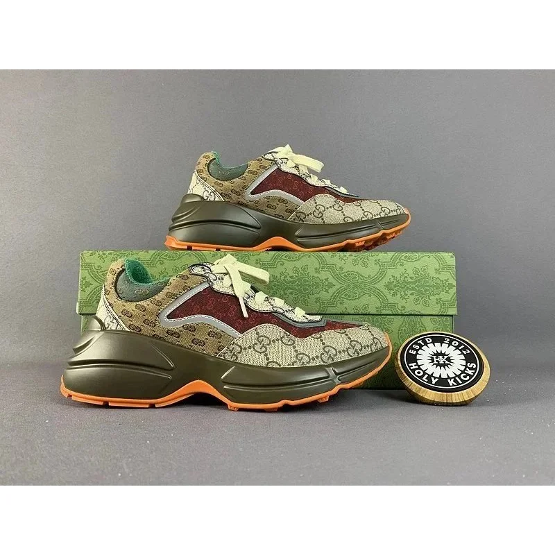 Gucci Gucci Rhyton Beige/Green Sneakers Beige - 1