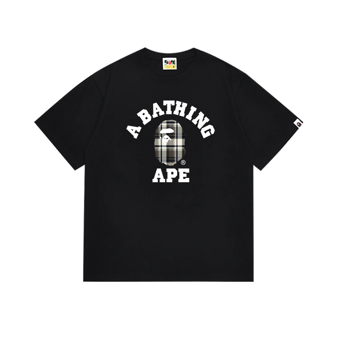 A Bathing Ape A Bathing Ape College Logo Black T-Shirt Black - 1