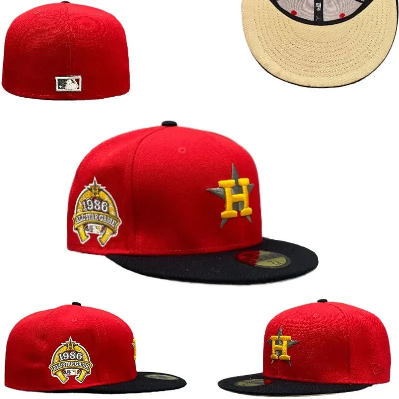 New Era New Era Houston Astros Red & Black Fitted Cap Red - 1