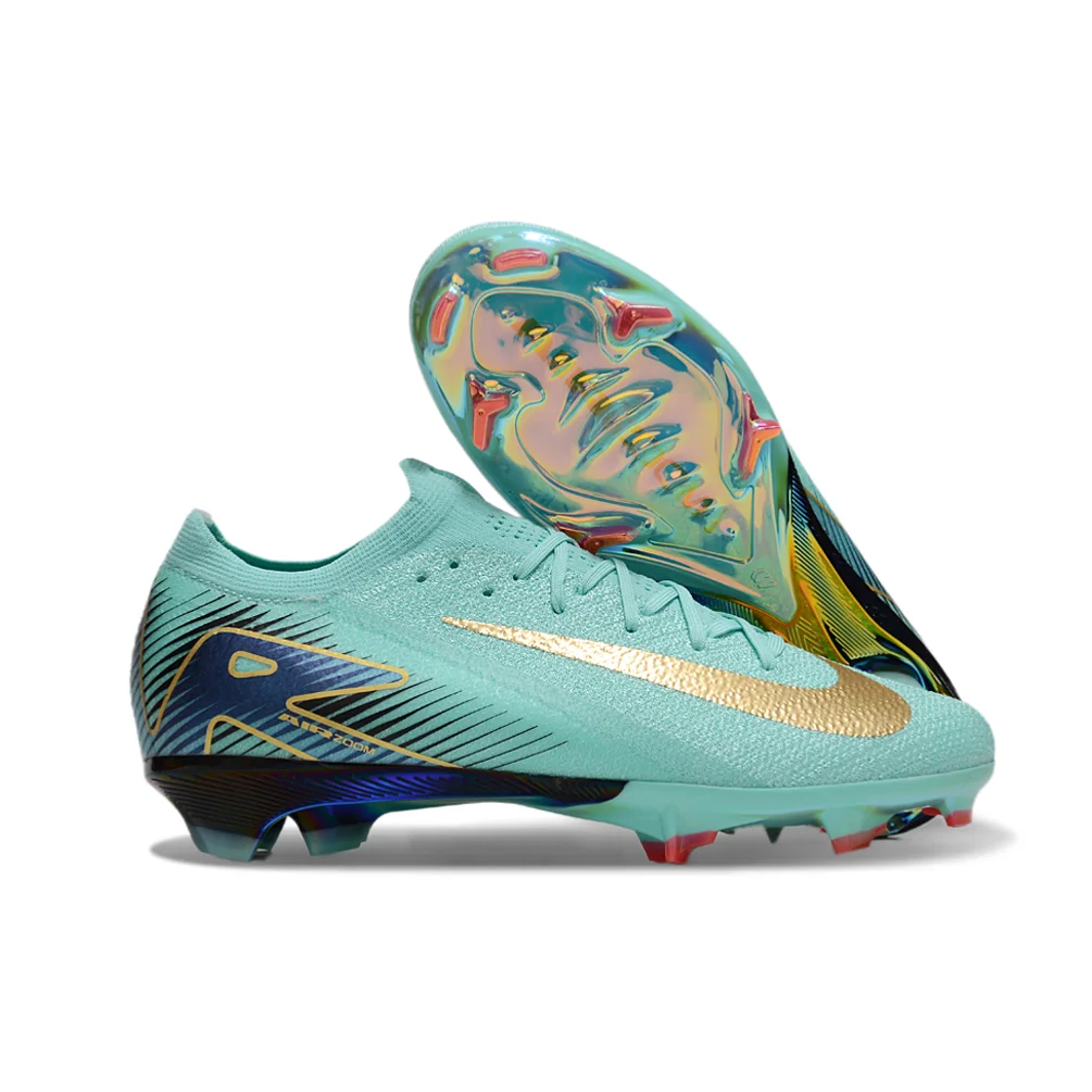 Nike Nike Mercurial Superfly 9 Turquoise Gold Football Cleats Gold - 1