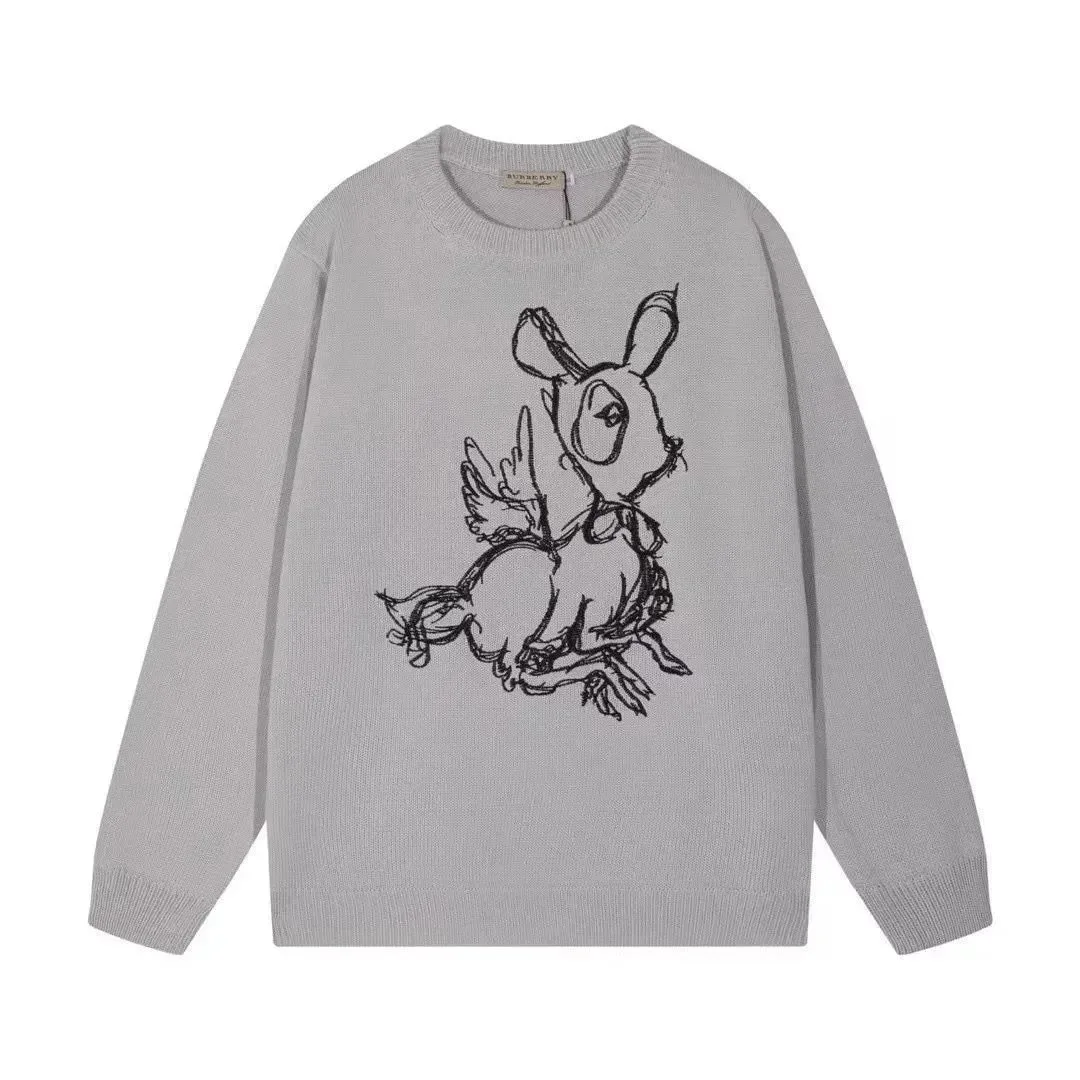 Burberry Burberry Grey Winged Creature Knit Sweater Grey - 1