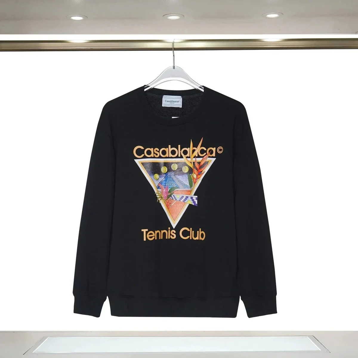 Casablanca Casablanca Tennis Club Black Graphic Sweatshirt Black - 1