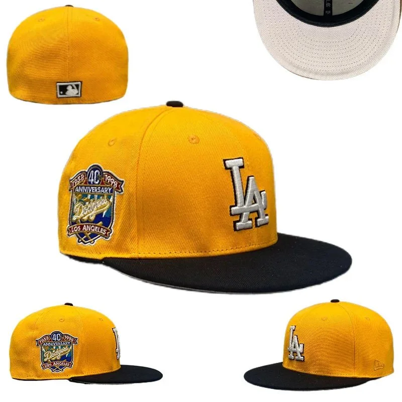 New Era New Era Los Angeles Dodgers Anniversary Cap Yellow/Black Yellow - 1