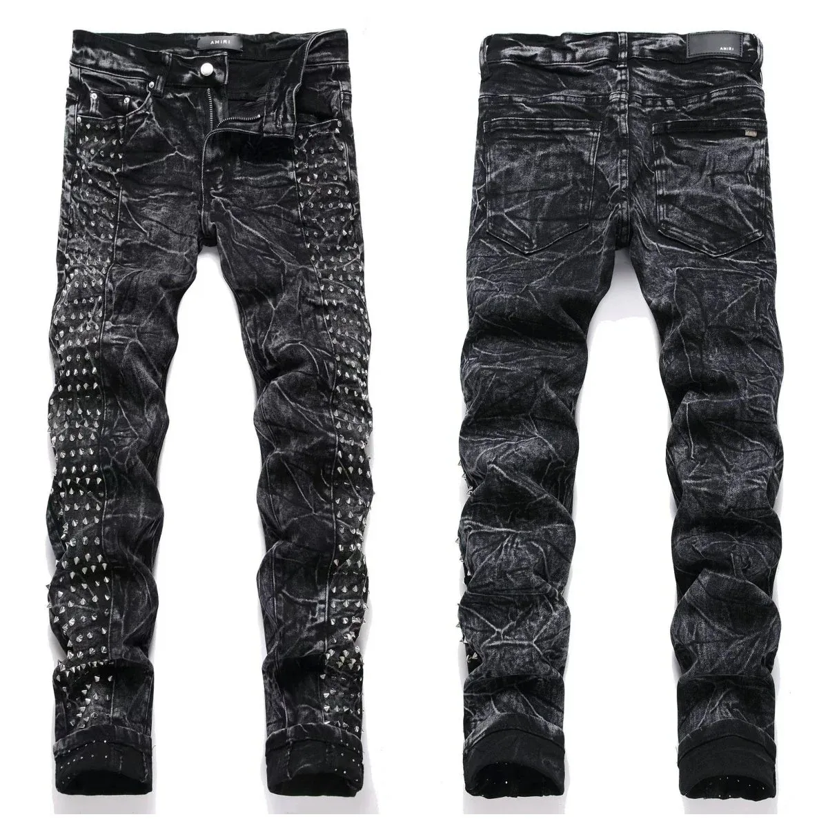 Amiri Amiri Black Rivet Detail Jeans Black - 1