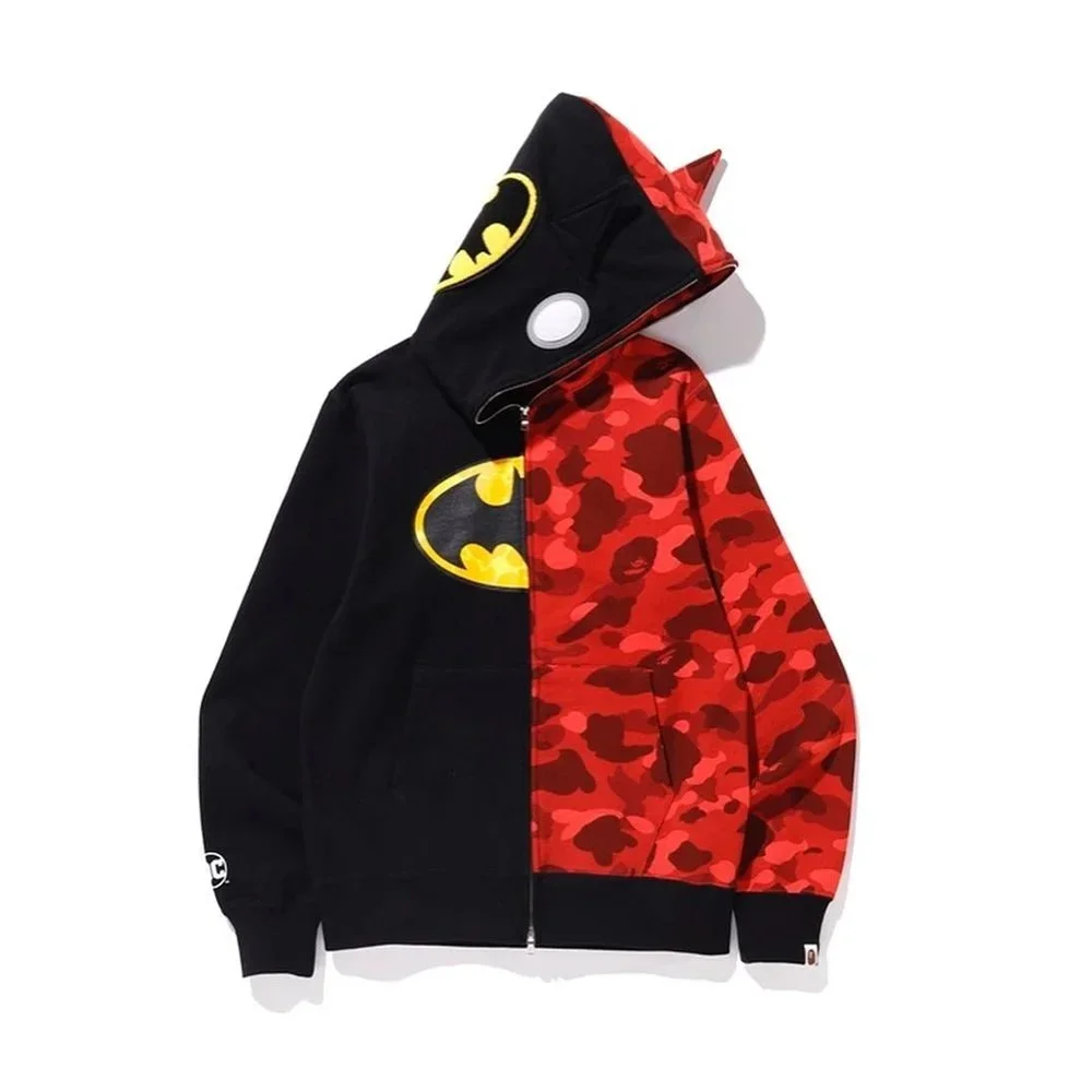 A Bathing Ape A Bathing Ape BAPE STA Batman Camo Hoodie Black - 1