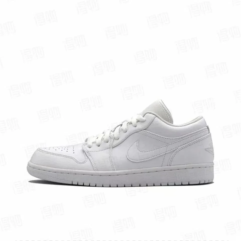 Jordan Nike Air Jordan 1 Low White Triple Black Sneakers White - 1