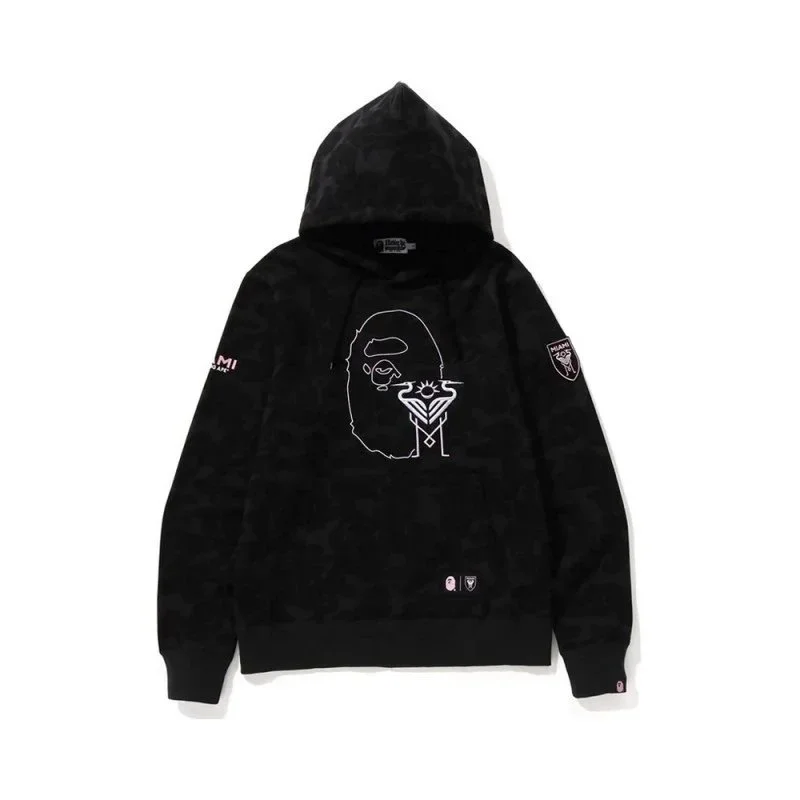A Bathing Ape A Bathing Ape BAPE STA Black Hoodie with Miami Heat Collab Black - 1