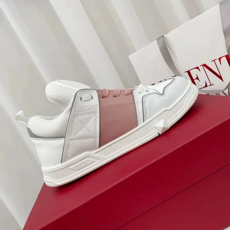 Valentino Valentino Rockstud White & Pink Sneakers White - 1