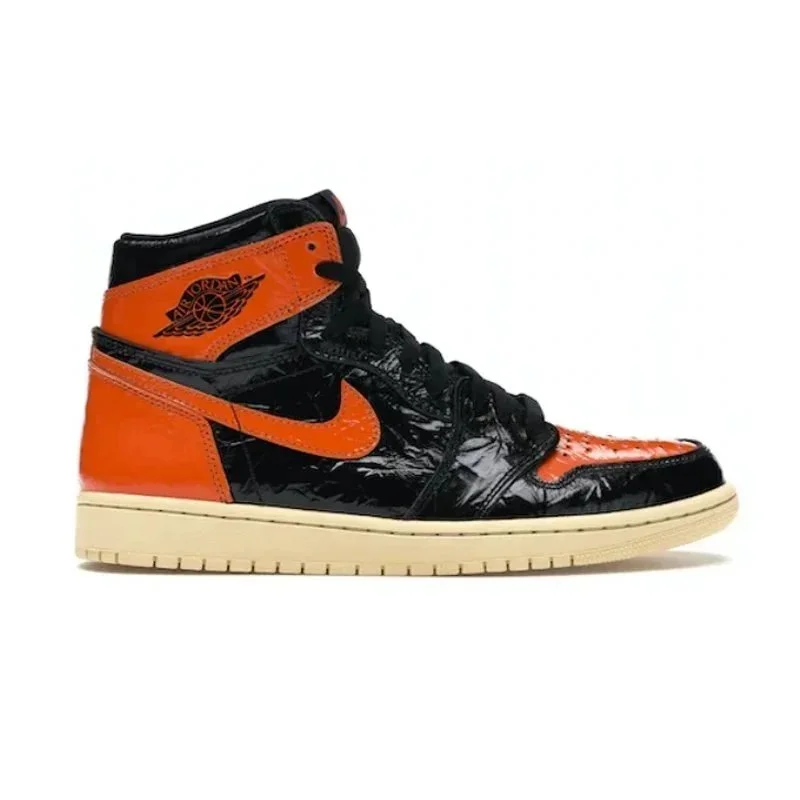 Jordan Nike Air Jordan 1 Black Orange Sneakers Black - 1