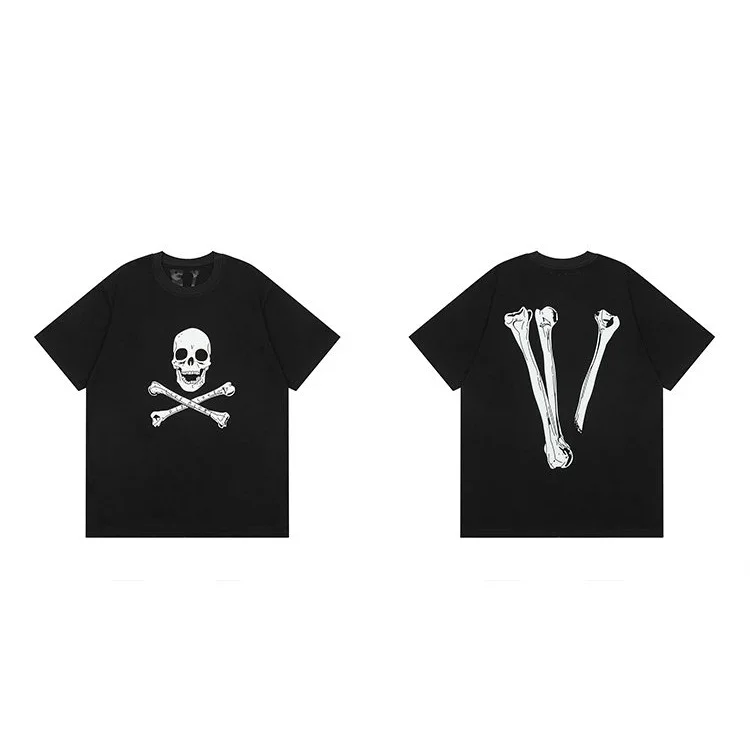 VLONE Black Skull & Bones T-Shirt Black - 1