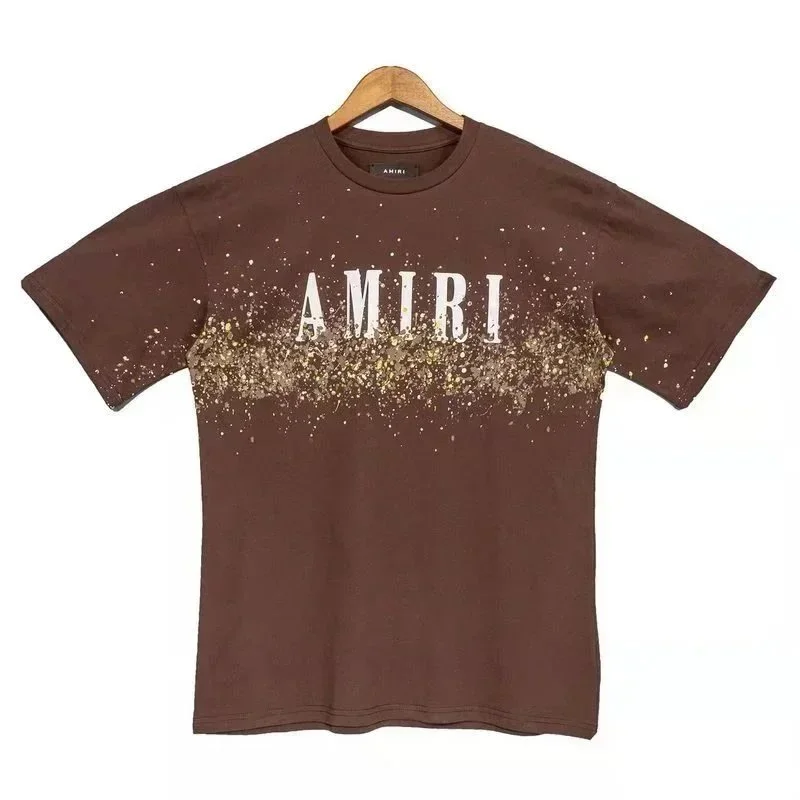 Amiri Amiri Brown Logo T-Shirt Brown - 1