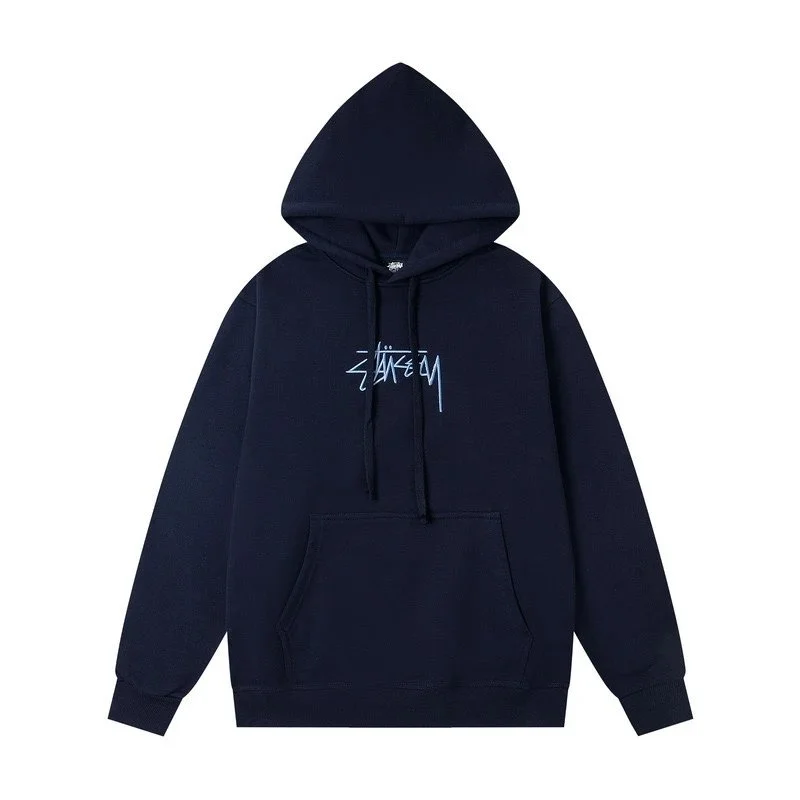 Stussy Stussy Logo Hoodie Navy Navy - 1