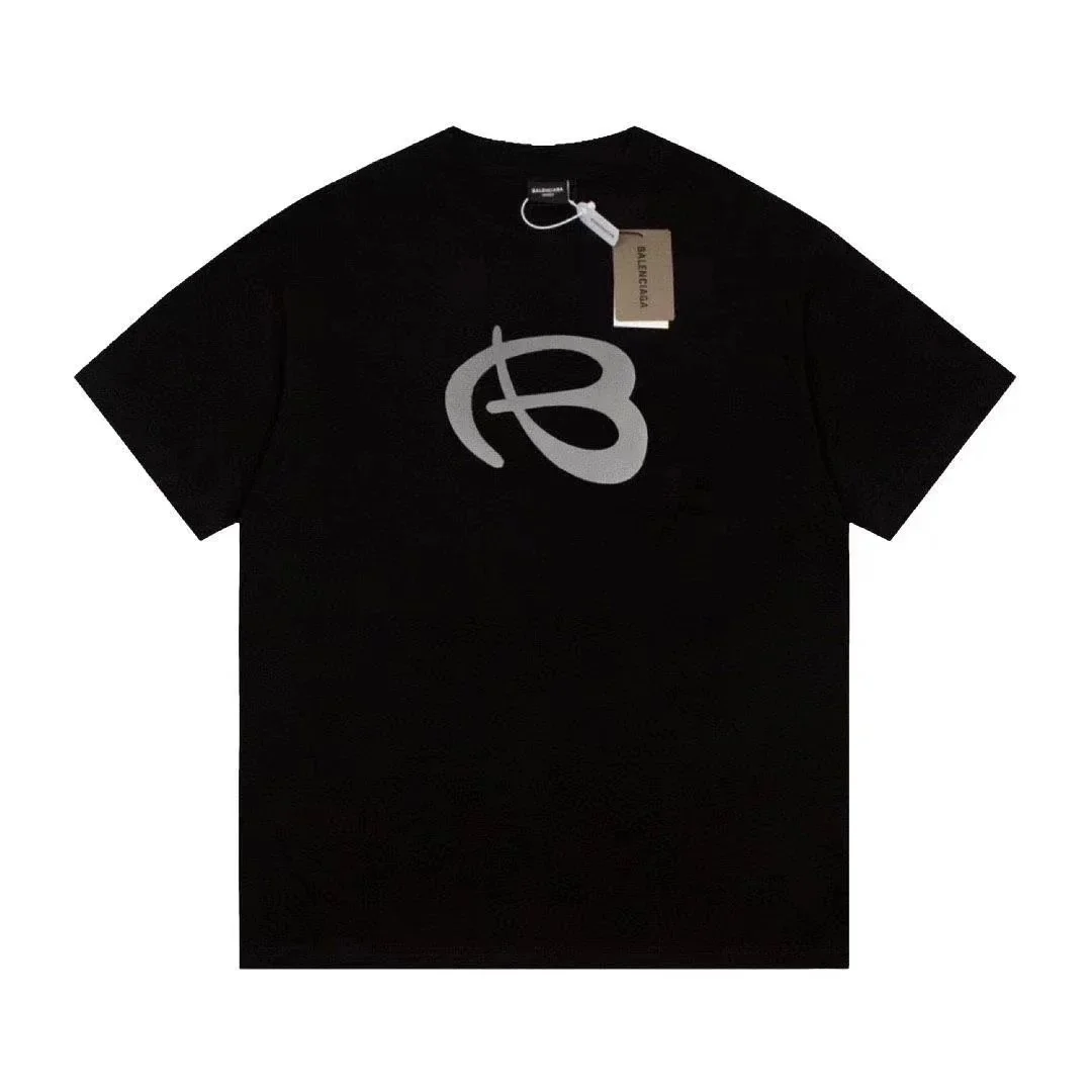 Balenciaga Balenciaga Black 'B' Logo T-Shirt Black - 1