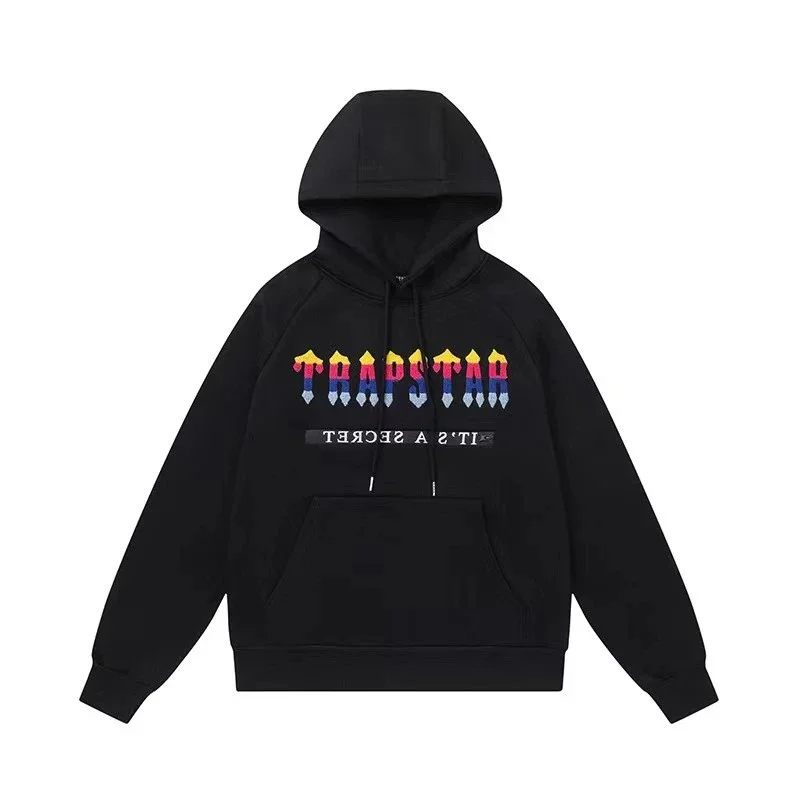 Trapstar Trapstar Black Hoodie with Colorful 'TRAPSTAR' Print Black - 1