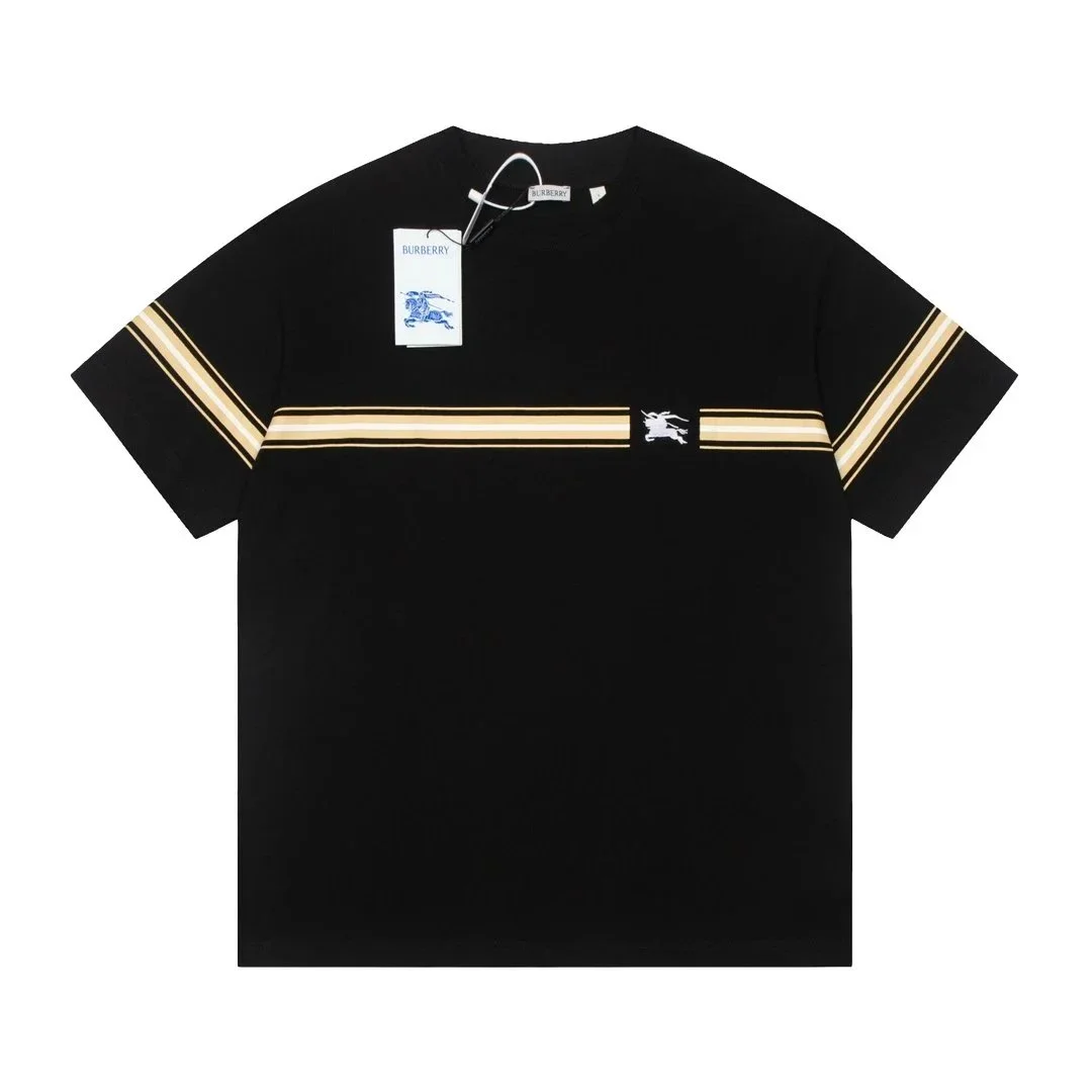 Burberry Burberry Black & Gold Stripe T-Shirt Black - 1