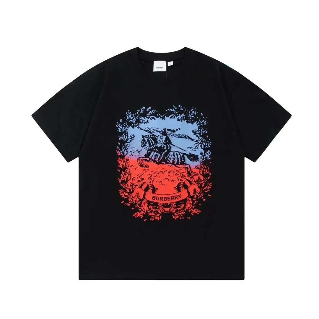 Burberry Burberry Knight Print Black T-Shirt Black - 1
