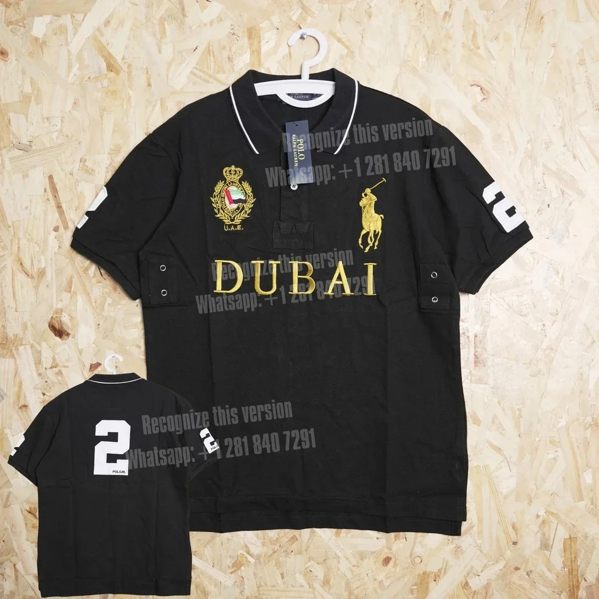 Polo Ralph Lauren Polo Ralph Lauren Big Pony Dubai Black Polo Shirt Black - 1