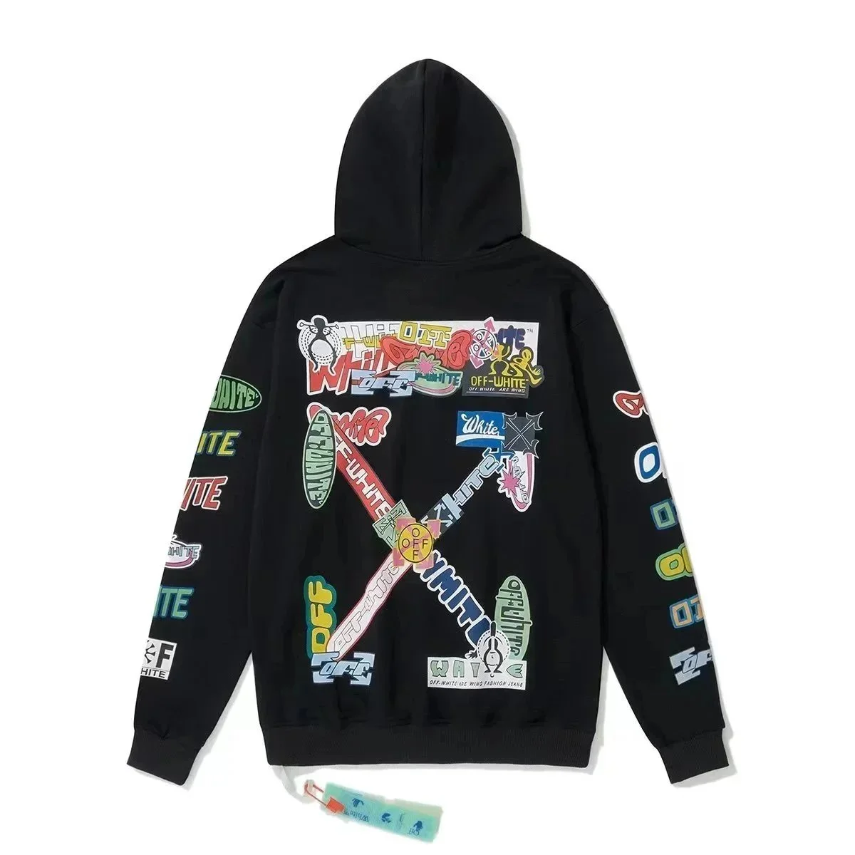 Off-White Off-White Out Of Office Black Hoodie with Graphic Print Black - 1