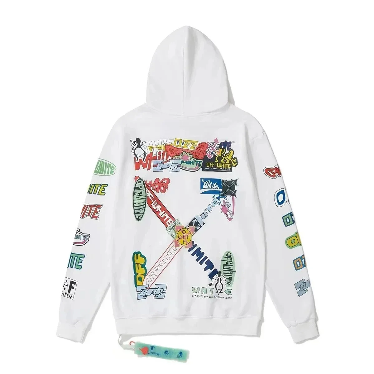 Off-White Off-White Out Of Office White Hoodie with Graphic Print White - 1