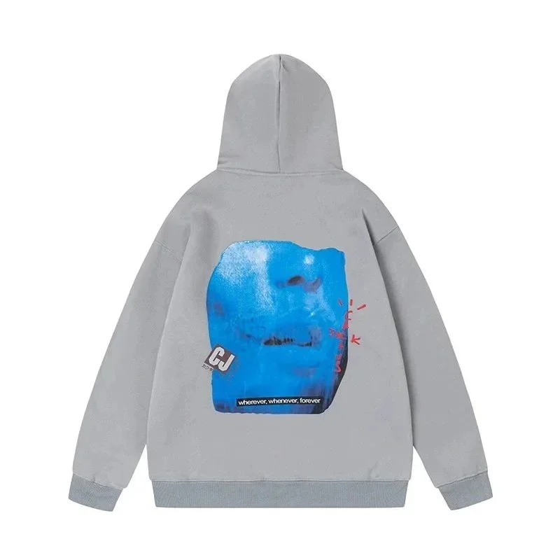 Other Unisex Grey Graphic Print Hoodie Grey - 1