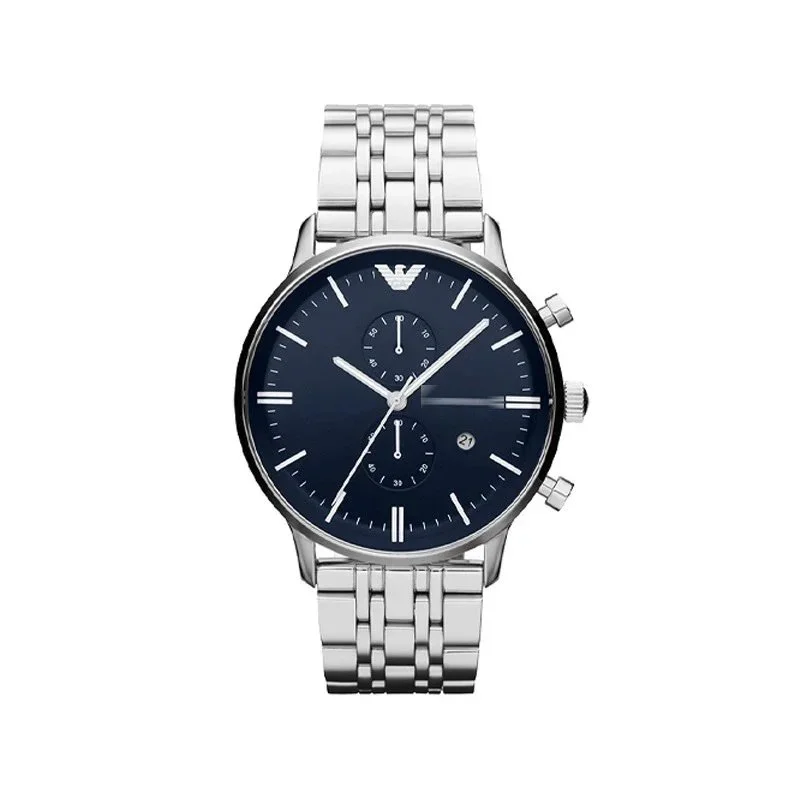 Armani Armani Men's Chronograph Watch with Blue Dial Blue - 1