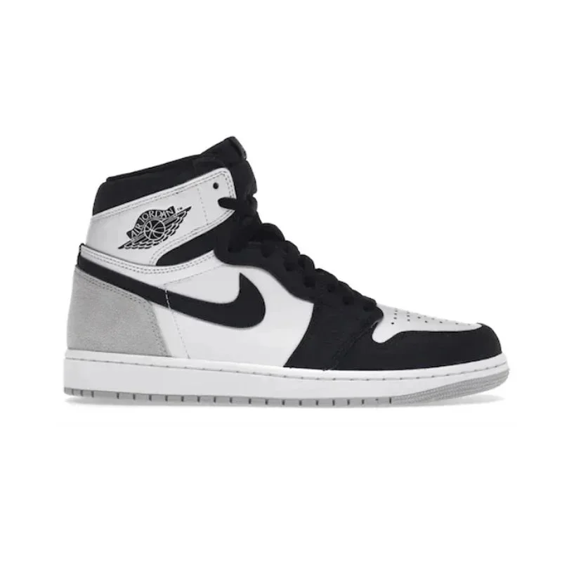 Jordan Nike Air Jordan 1 High Black White Grey Sneakers Black - 1