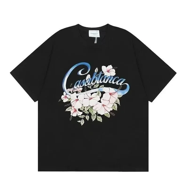Casablanca Black Casablanca Floral T-Shirt Black - 1