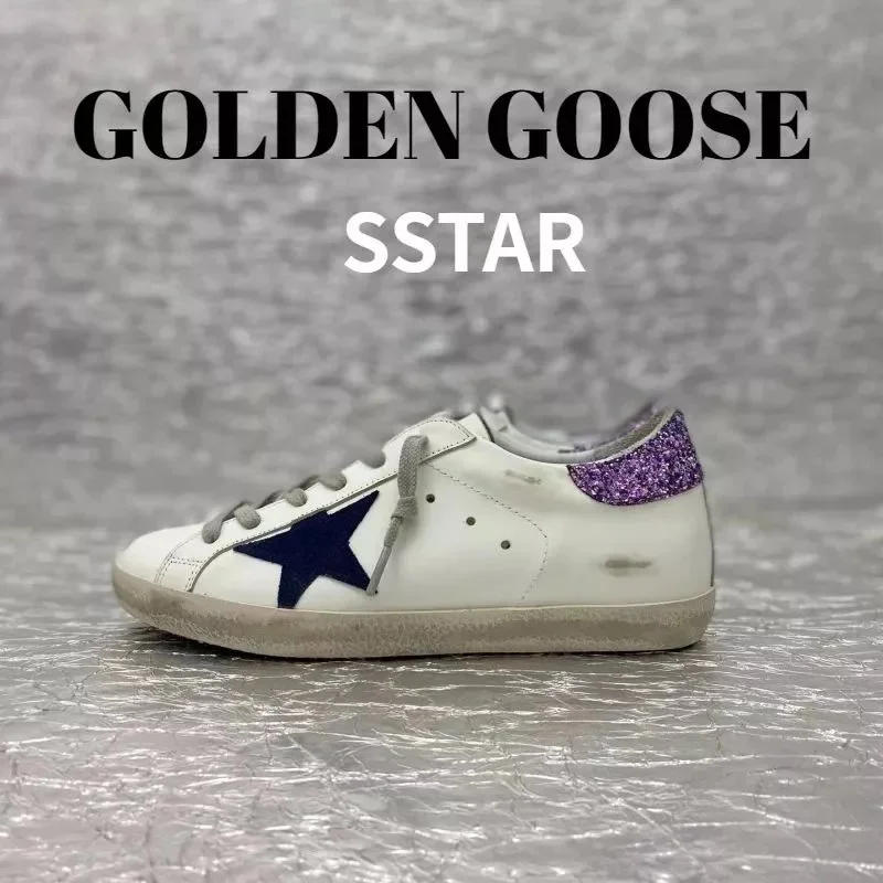 Golden Goose Golden Goose Super-Star White/Navy Star Sneakers White
