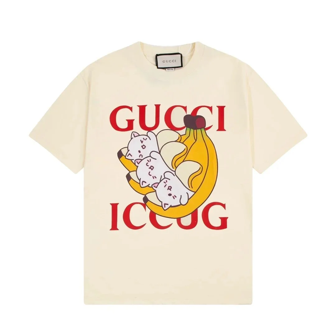 Gucci Gucci Banana Print T-Shirt Cream Cream - 1