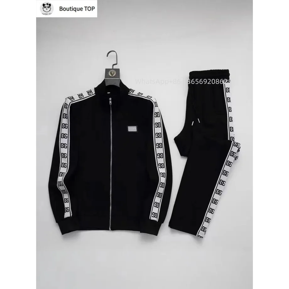 Dolce & Gabbana Dolce & Gabbana Black Logo Stripe Tracksuit Black - 1