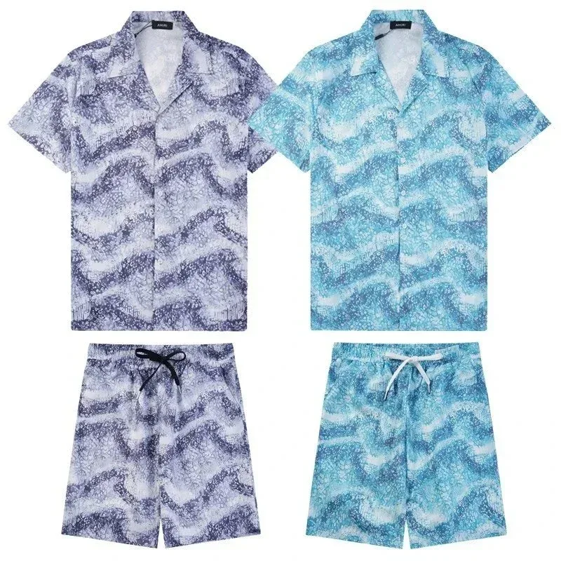 Other Wavy Print Co-ord Set Blue - 1