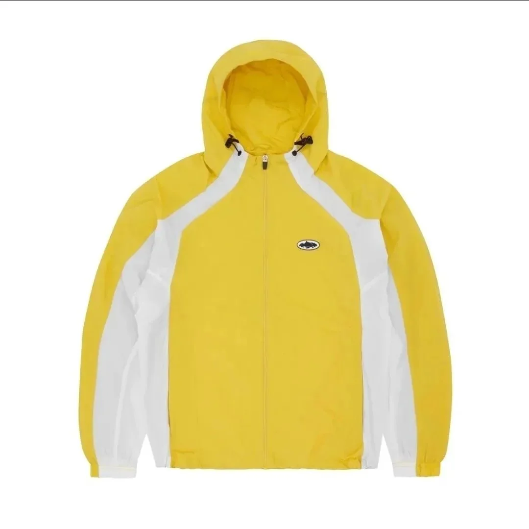 The North Face Unisex Yellow & White Windbreaker Jacket Yellow - 1