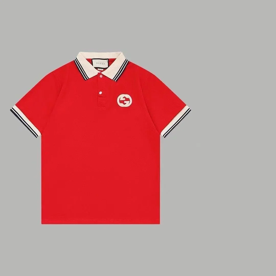 Gucci Gucci Red Interlocking G Polo Shirt Red - 1