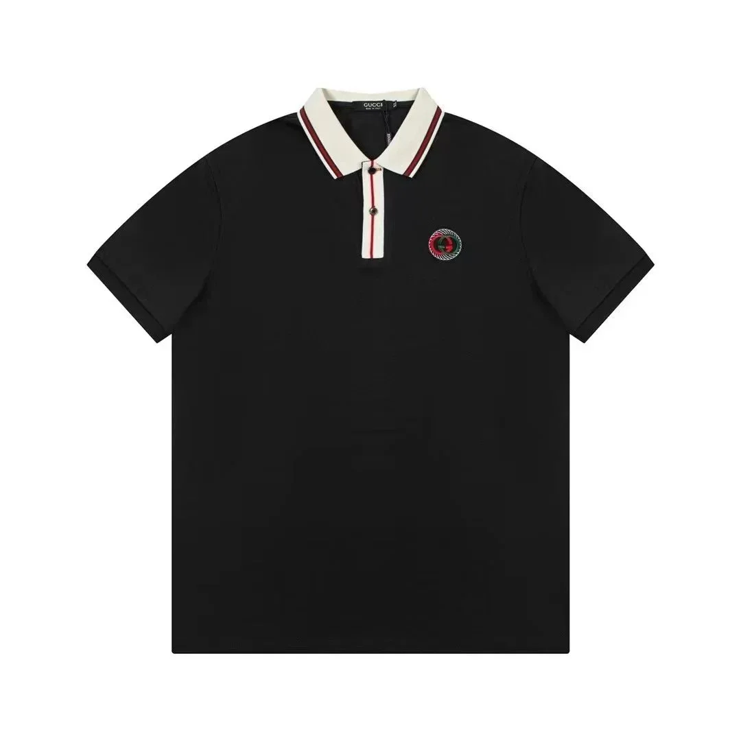 Gucci Gucci Black Polo Shirt with Embroidered Logo Black - 1