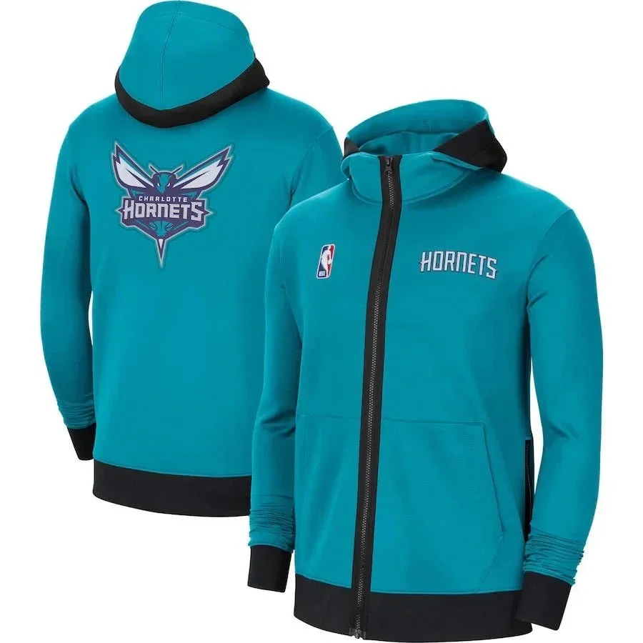 Nike Nike Charlotte Hornets Full-Zip Hoodie Teal Blue - 1