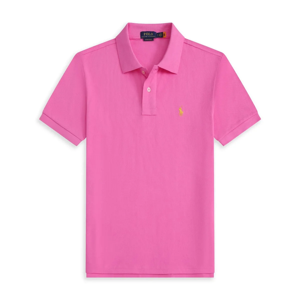 Polo Ralph Lauren Ralph Lauren Pink Polo Shirt with Yellow Pony Logo Pink - 1