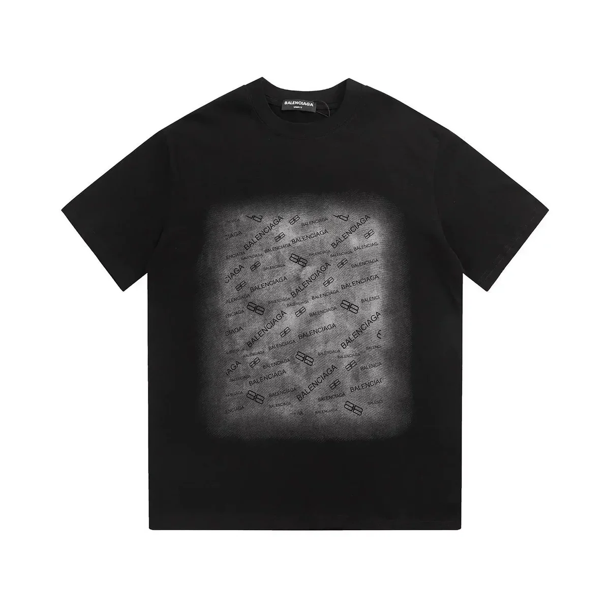 Balenciaga Balenciaga Black Logo Print T-Shirt Black - 1