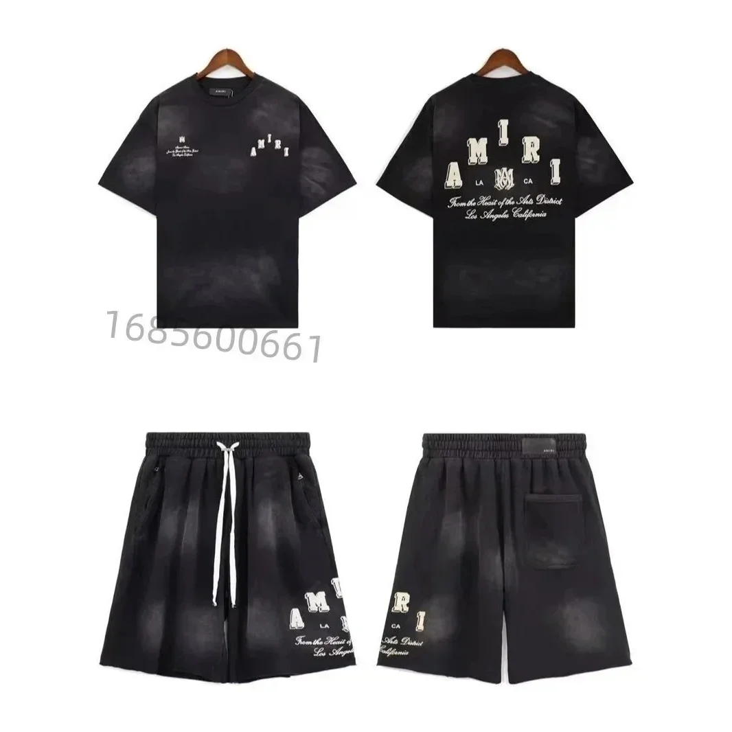 Amiri Amiri Black Letter Print Co-ord Set Black - 1