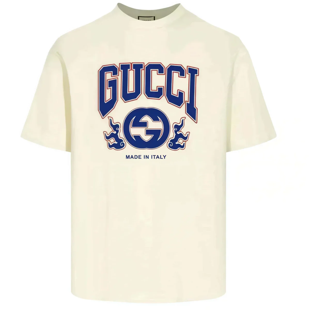 Gucci Gucci Cream 'GUCCI' Logo T-Shirt Cream - 1