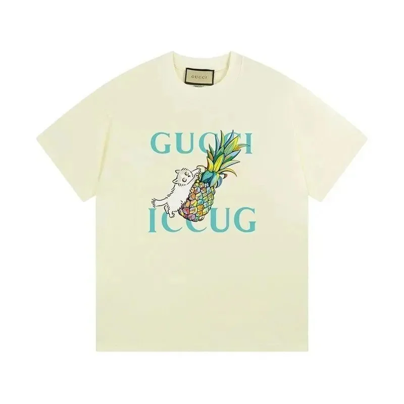 Gucci Gucci Pineapple Print T-Shirt Cream Cream - 1