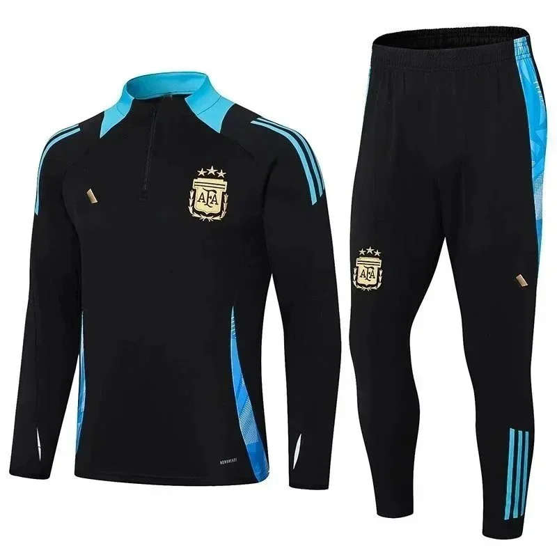 Adidas Adidas Argentina Training Tracksuit Black/Blue Black - 1