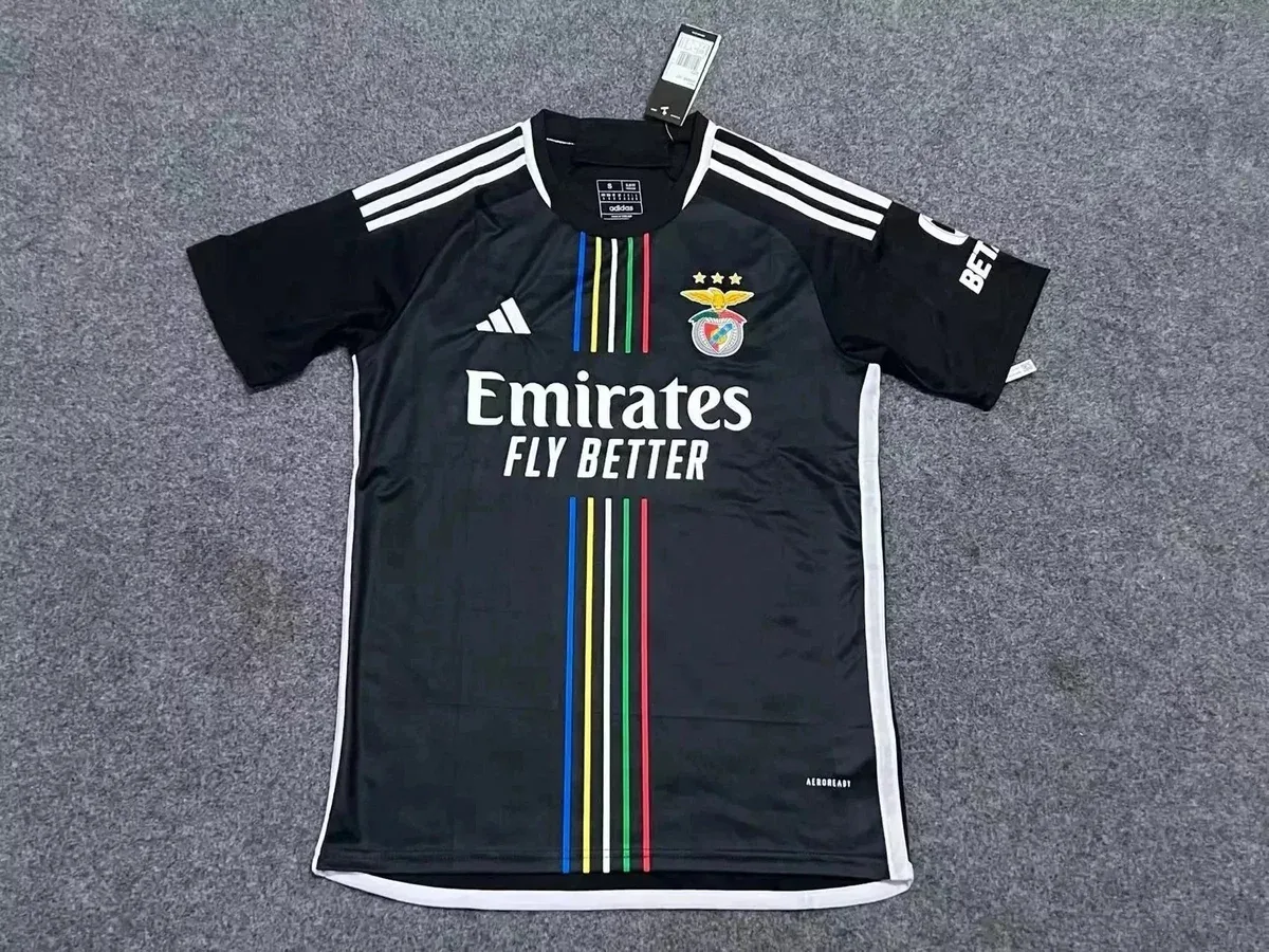 Adidas Adidas Benfica Away Jersey Black Football Shirt Black - 1