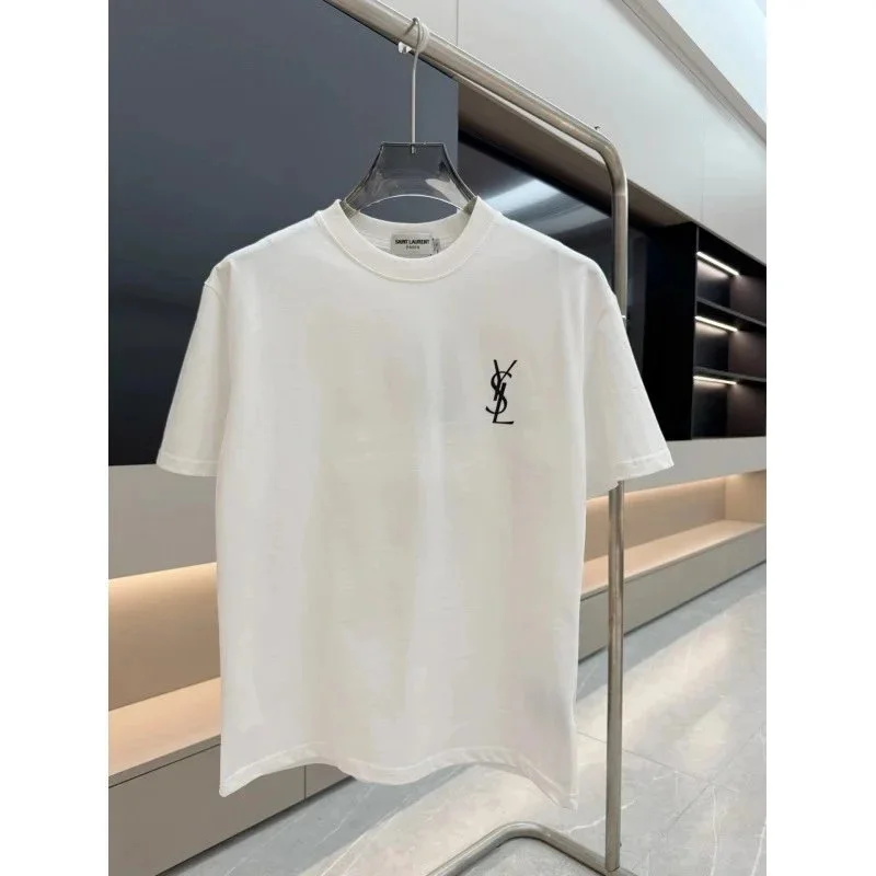 Saint Laurent Saint Laurent YSL Logo White T-Shirt White - 1