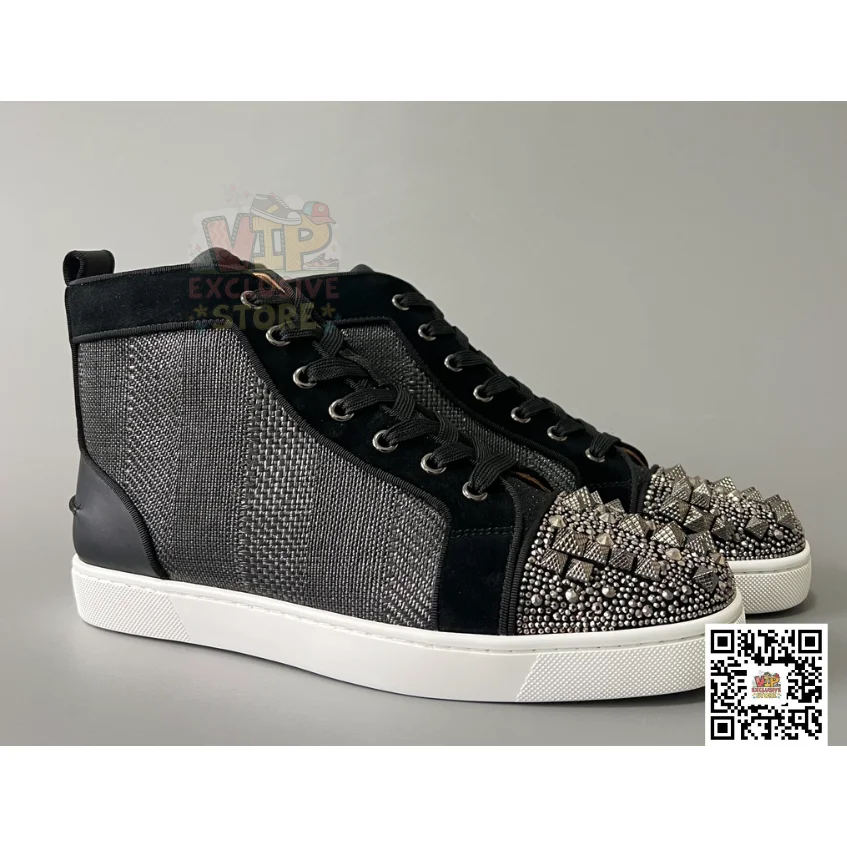 Christian Louboutin Christian Louboutin Louis Spiked Black Sneakers Black - 1