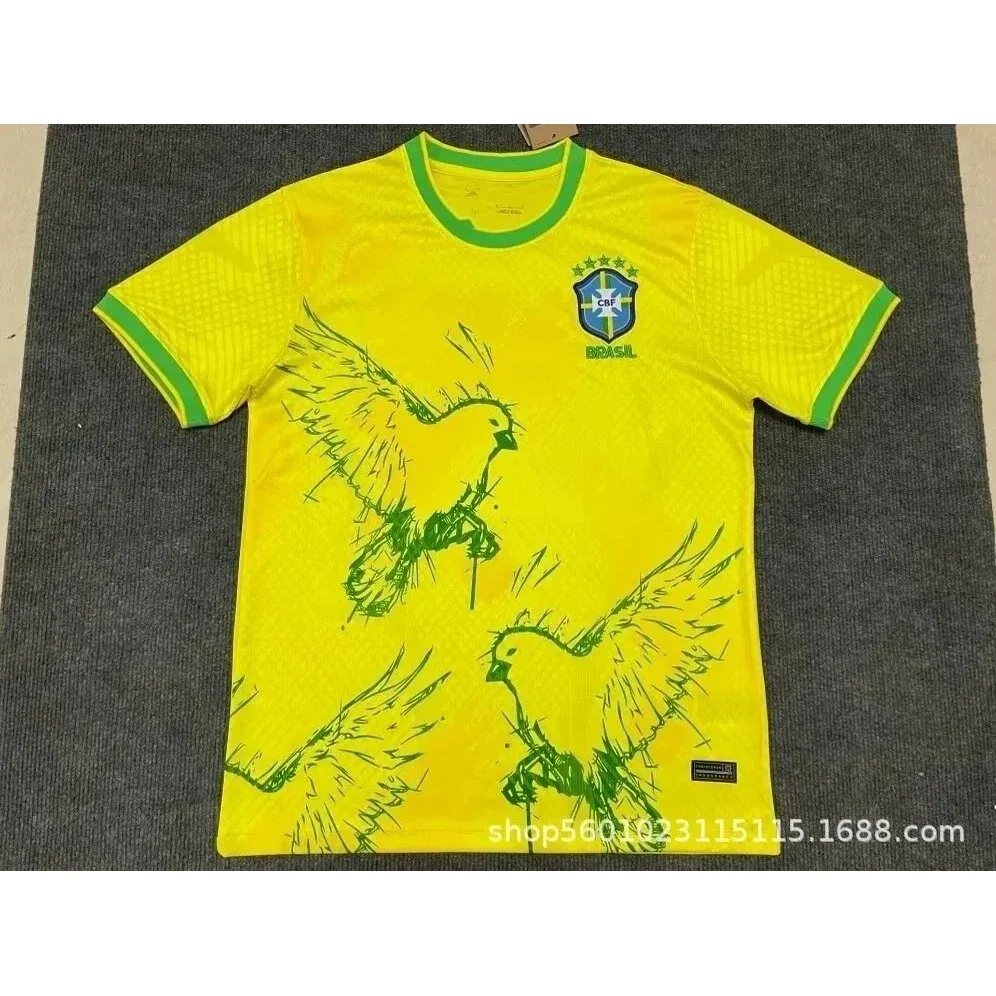 Adidas Adidas Brazil Home Jersey Yellow Green Football Shirt Yellow - 1