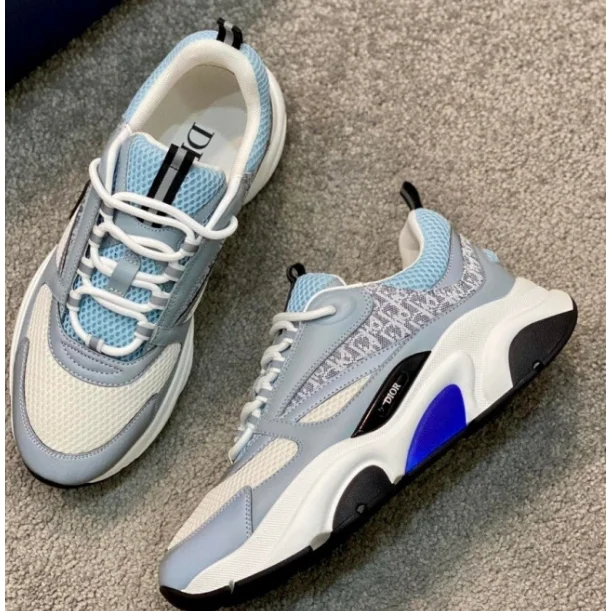 Dior Dior Saddle Sneakers Grey/Blue Grey - 1