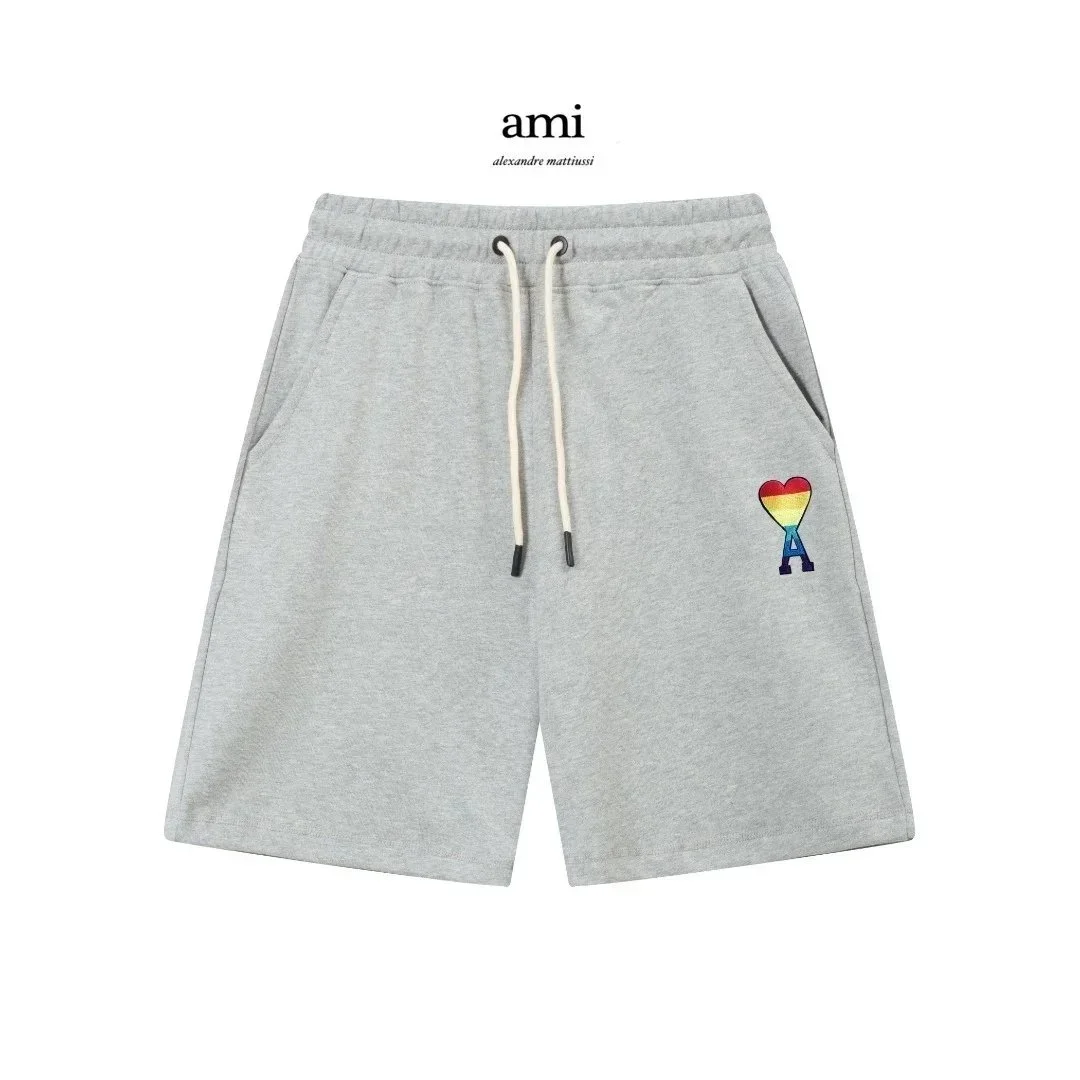 Ami Paris Ami Paris Grey AM Heart Shorts Grey - 1