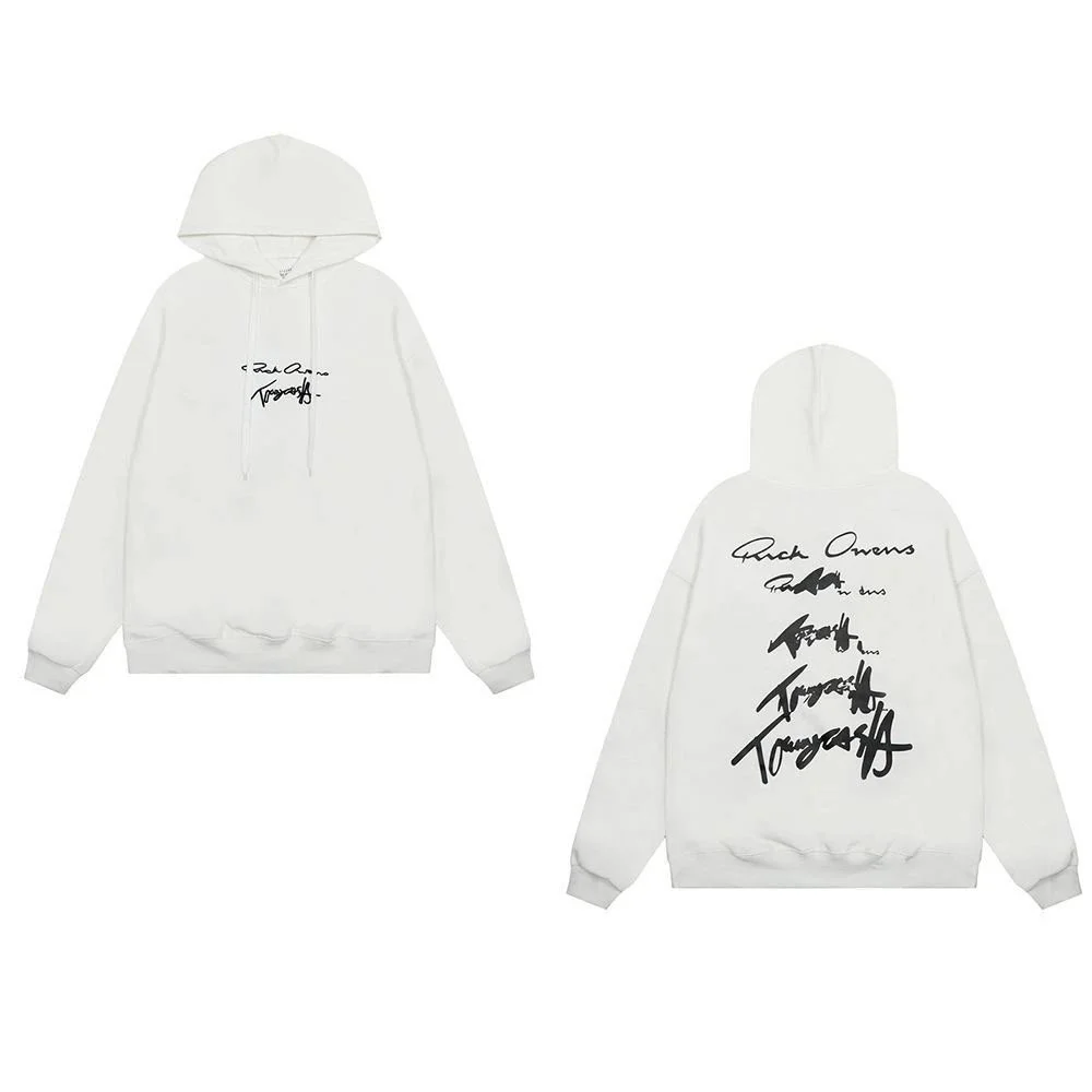 Rick Owens Rick Owens White Signature Hoodie White - 1