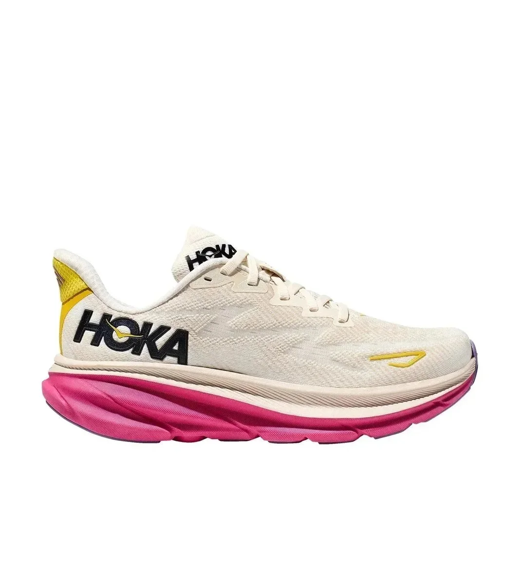 Hoka Hoka Clifton Women's Running Sneaker Beige/Pink Beige - 1