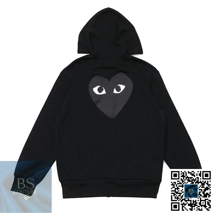 Comme des Garçons Comme des Garçons Black Heart Hoodie Black - 1